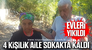 4 kişilik aile sokakta kaldı