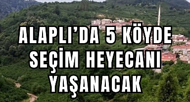 Alaplı’da 5 köyde seçim heyecanı yaşanacak
