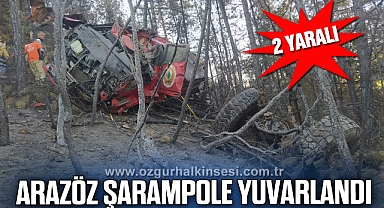 Arazöz şarampole yuvarlandı