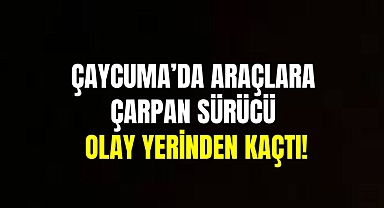 Çaycuma'da araçlara çarpan sürücü olay yerinden kaçtı