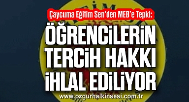 Çaycuma Eğitim Sen'den MEB’e Tepki: “Öğrencilerin Tercih Hakkı İhlal Ediliyor”
