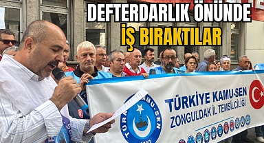 DEFTERDARLIK ÖNÜNDE İŞ BIRAKTILAR