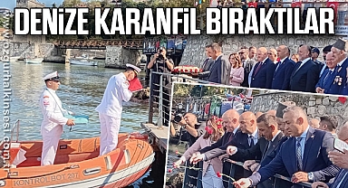 DENİZE KARANFİL BIRAKTILAR