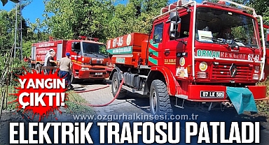 Elektrik Trafosu Patladı, Yangın Çıktı