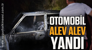 Fiat Tofaş otomobil alev alev yandı