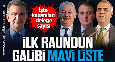 İlk raundun galibi mavi liste