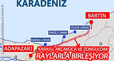 KARASU, AKÇAKOCA VE ZONGULDAK RAYLARLA BİRLEŞİYOR