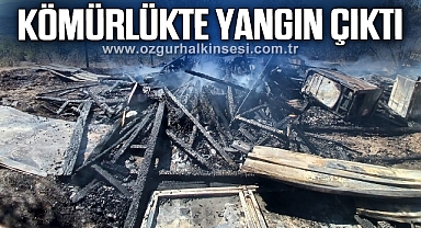 Kömürlükte yangın çıktı