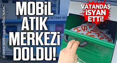 Vatandaş, mobil atık getirme merkezinin dolu olmasına tepki