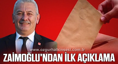 ZAİMOĞLU'NDAN İLK AÇIKLAMA