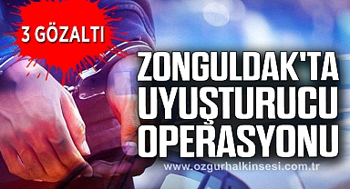 Zonguldak'ta uyuşturucu operasyonu: 3 gözaltı