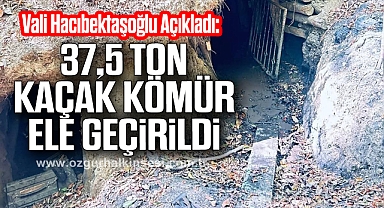 37,5 TON KAÇAK KÖMÜR ELE GEÇİRİLDİ 