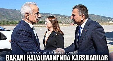 BAKANI HAVALİMANI'NDA KARŞILADILAR 