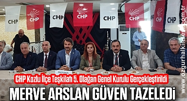 CHP Kozlu İlçe Teşkilatı 5. Olağan Genel Kurulu Gerçekleştirildi: Merve Arslan Güven Tazeledi