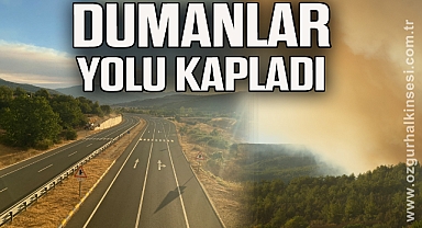 Dumanlar yolu kapladı, iki şehri bağlayan kara yolu ulaşıma kapatıldı