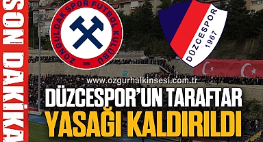 Düzcespor'un Taraftar Yasağı Kaldırıldı