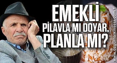 EMEKLİ PİLAVLA MI DOYAR, PLANLA MI?
