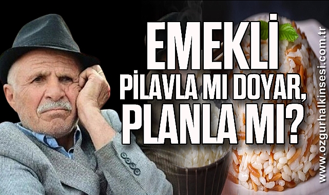 EMEKLİ PİLAVLA MI DOYAR, PLANLA MI?