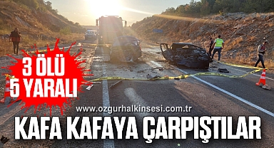Kafa kafaya çarpıştılar: 3 ölü, 5 yaralı