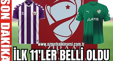 KDZ. EREĞLİ BELEDİYESPOR - BURSASPOR MAÇININ İLK 11'LERİ BELLİ OLDU