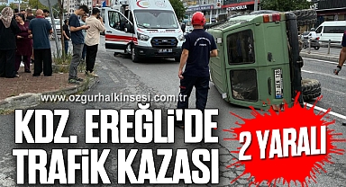 KDZ. Ereğli'de Trafik Kazası: 2 Kişi Yaralandı