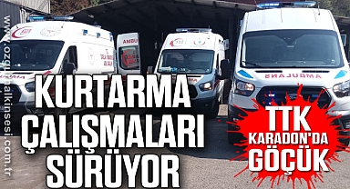 Kurtarma çalışmaları sürüyor