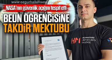 NASA'nın güvenlik açığını tespit etti: BEUN öğrencisine takdir mektubu