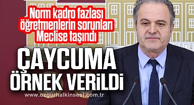 Norm kadro fazlası öğretmenlerin sorunları Meclise taşındı, Çaycuma örnek verildi 