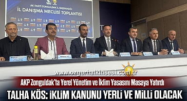 Talha Kös: “İklim Kanunu Yerli ve Milli Olacak”