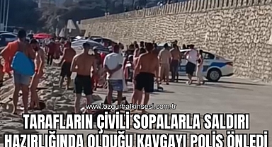 Tarafların çivili sopalarla saldırı hazırlığında olduğu kavgayı polis önledi