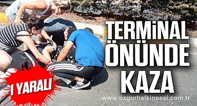 Terminal Önünde Kaza: 1 Yaralı