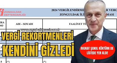 VERGİ REKORTMENLERİ KENDİNİ GİZLEDİ