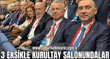 ZONGULDAK CHP 3 EKSİKLE KURULTAY SALONUNDA
