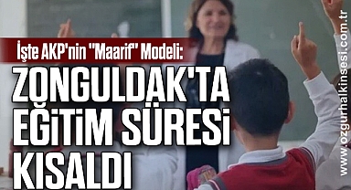 Zonguldak'ta Eğitim Süresi Kısaldı