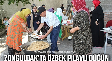 Zonguldak'ta Özbek pilavlı düğün