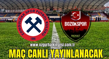 ZONGULDAKSPOR - YOZGAT BELEDİYESİ BOZOKSPOR MAÇI CANLI YAYINLANACAK