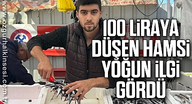 100 liraya düşen hamsi yoğun ilgi gördü