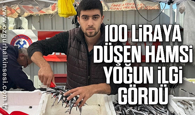 100 liraya düşen hamsi yoğun ilgi gördü