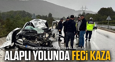 ALAPLI YOLUNDA FECİ KAZA