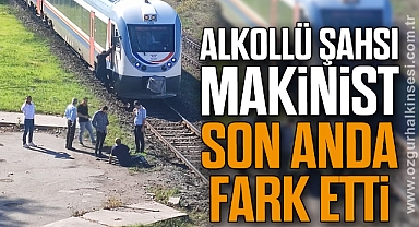 Alkollü Şahsı Makinist Son Anda Fark Etti