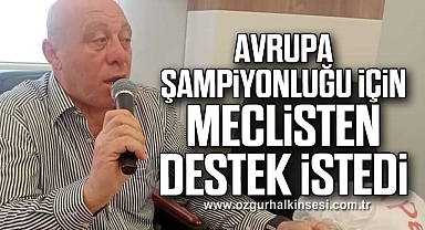 AVRUPA ŞAMPİYONLUĞU İÇİN MECLİSTEN DESTEK İSTEDİ