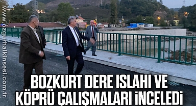 Bozkurt Dere Islahı ve Köprü Çalışmaları İnceledi