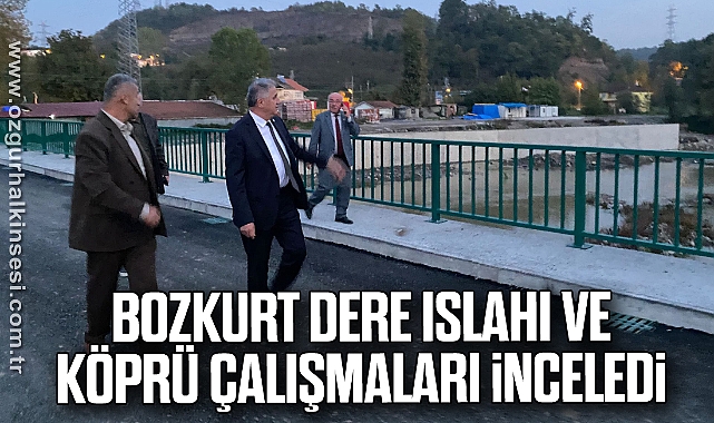 Bozkurt Dere Islahı ve Köprü Çalışmaları İnceledi