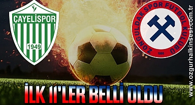 Çayelispor - Zonguldakspor FK İlk 11'leri Belli Oldu