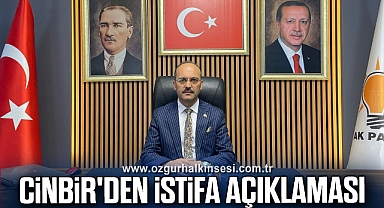 Cinbir'den İstifa Açıklaması