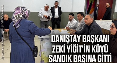 Danıştay Başkanı Zeki Yiğit'in köyü sandık başına gitti