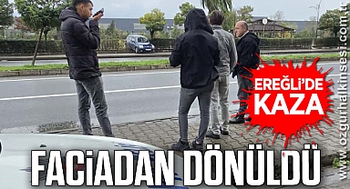  Ereğli’de kaza faciadan dönüldü