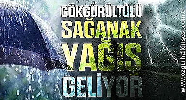 Gökgürültülü Sağanak Yağış Geliyor!