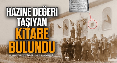 Hazine değeri taşıyan kitabe bulundu