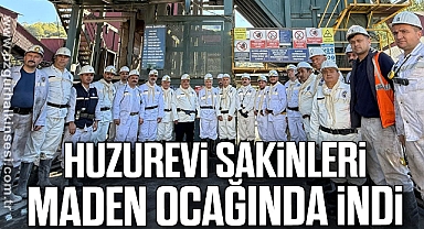 HUZUREVİ SAKİNLERİ MADEN OCAĞINDA İNDİ